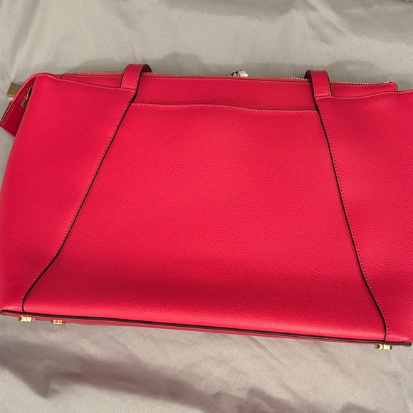 Michael Kors Maddie Pink Tote with Gold Accents - Picture 2 of 9